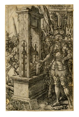 Heinrich  Aldegrever, Tito Manlio Torquato ordina l'esecuzione del proprio figlio. 1553.