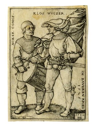 Hans Sebald  Beham, Il tamburino e l'alfiere. 1544.