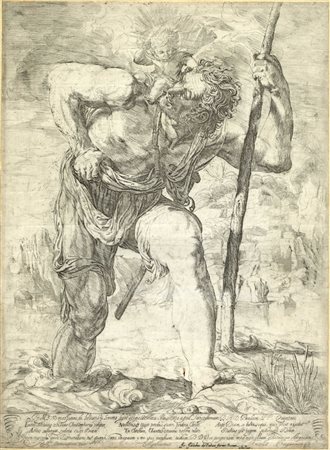 Orazio  Borgianni, San Cristoforo con Gesù Bambino sulle spalle. 1614-1616 ca.