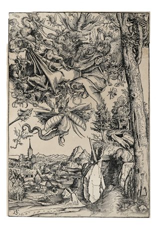 Lucas  Cranach (il Vecchio), La tentazione di Sant'Antonio. 1506.