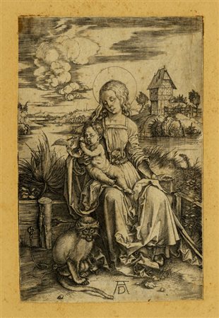 Albrecht  Dürer, La Madonna con la scimmia. 1498 ca.