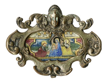 Anonimo del XVII secolo, Santo in adorazione del Bambino. 
