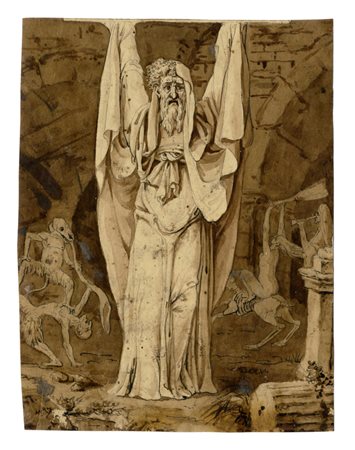 Johann Heinrich  Füssli [alla maniera di], Stregone e scena di sabba. 1804-1810 ca.