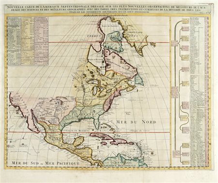 Henri Abraham  Chatelain, Nouvelle Carte de l' Amerique Septentrionale Dressee sur les plus Nouvelles Observations de Messieurs de l' Academie des Sciences et des meilleurs Geographes…