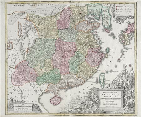 Tobias Conrad Lotter, Opulentissimum Sinarum Imperium Juxta Recentissimam Delineationem in suas Provincias Disterminatum cura et sumtibus. Augustae Vindelicorum: Tobiae Conradi Lotteri, post 1758.