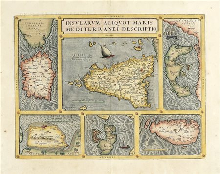 Abraham Ortelius Johannes Baptista Vrients, Insularum Aliquot Maris Mediterranei Descriptio. Antwerp: 1608-1612.