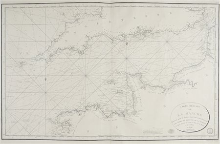 Dépôt des Cartes et Plans de la Marine, Carte Réduite de La Manche Dressée pour le Service des Vaisseaux Français…au Dépôt Général des Cartes et Plans de la Marine et des Colonies en 1798 Paris