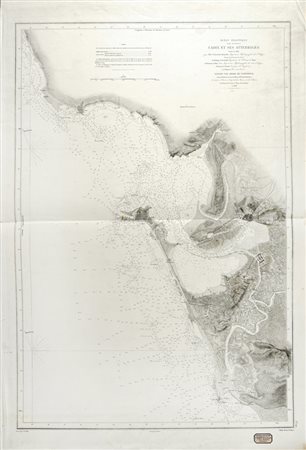 Charles Etienne Collin, Océan Atlantique / Côte d'Espagne / Cadix et ses atterrages Levés en 1855 par MM. C. A. Vincendon-Dumoulin Ingénieur Hydrographe de 1ere Classe…