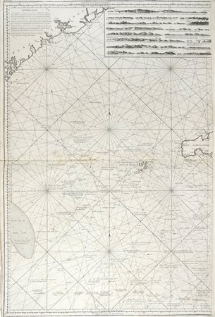 Jean-Baptiste Degaulle, Nouvelle carte reduite de La Manche de Bretagne En trois Feuilles. Au Havre: 1810 / A Paris Chés [sic] Dezauche Géographe Chargé du Dépôt des Cartes Marines.