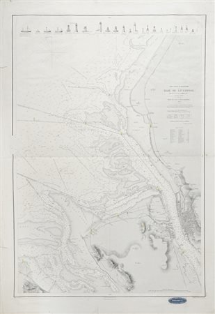 F. Delamare, Côte Ovest d'Angleterre Baie de Liverpool d'aprés le levé du St. Com. Hills, R.N. (corrigé en 1871). Paris: Dépôt des Cartes et Plans de la Marine, 1872 / Paris: Lemercier, 1873 [corrections essentielles].