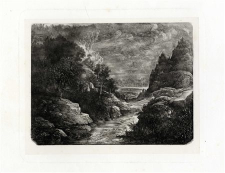 Rodolphe Bresdin, Le ruisseau des gorges. 1871.