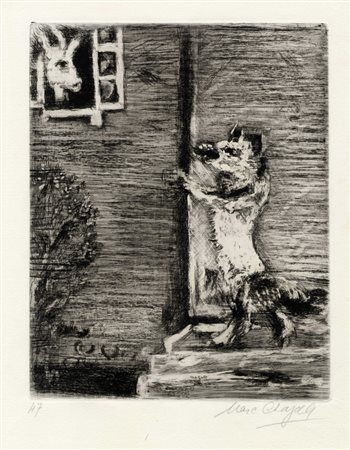 Marc Chagall, Le loup et la chevre. 1927-30.