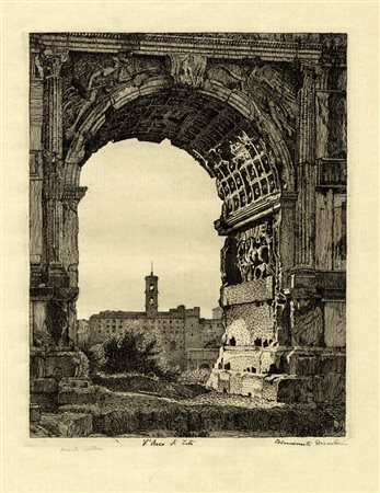 Benvenuto Disertori, Lotto di 3 incisioni a tema Roma. 1917-18.