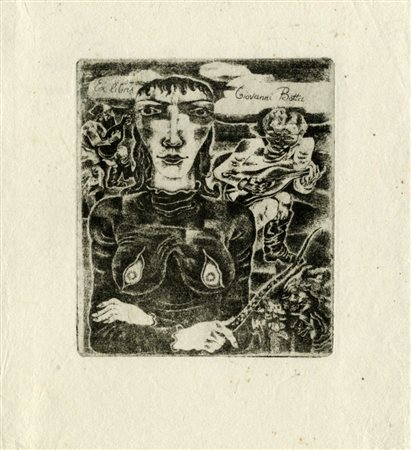 Michel Fingesten, Lotto composto di 4 ex libris a tema romantico.