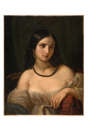 Anonimo del XIX secolo, Ritratto di dama.