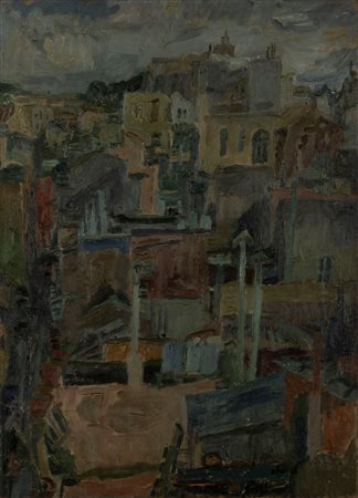 Afro Basaldella (Udine 1912-Zurigo 1976)  - Tetti di Roma, 1946