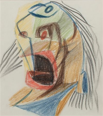 Enrico Prampolini (Modena 1894-Roma 1956)  - Volto, 40s