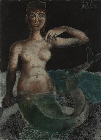 Franco Gentilini (Faenza 1909-Roma 1981)  - La sirena verde, 1963
