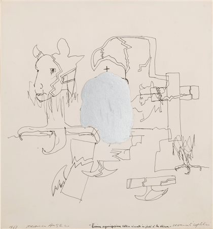 Franco Angeli (Roma 1935-1988)  - Frammenti Capitolini, 1963