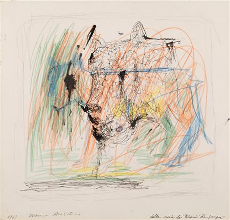 Franco Angeli (Roma 1935-1988)  - Dalla serie dei ricordi di infanzia, 1963