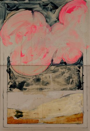 Mario Schifano (Homs 1934-Roma 1998)  - Particolare di paesaggio, early 70s