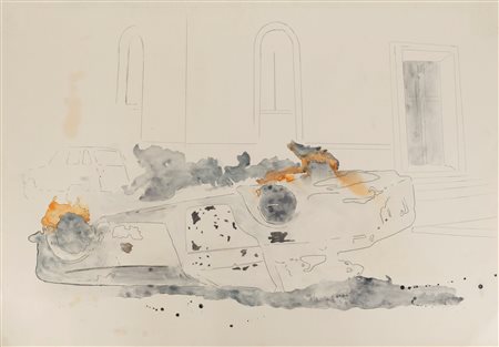 Franco Angeli (Roma 1935-1988)  - Senza titolo, late 60s - early 70s