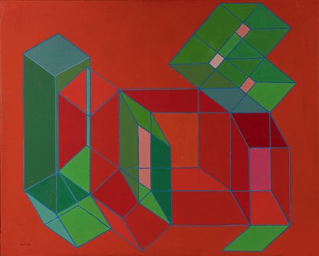 Achille Perilli (Roma 1927-Orvieto 2021)  - L'angelo del bizzarro, 1988