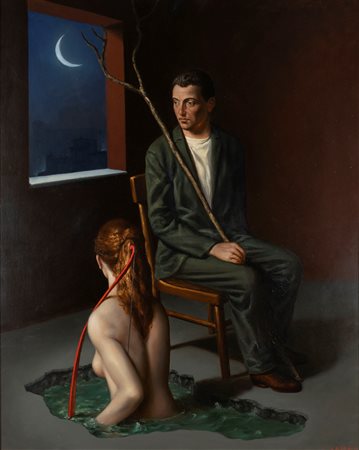 Stefano Di Stasio (Napoli 1948)  - Interno con Diana, 2003