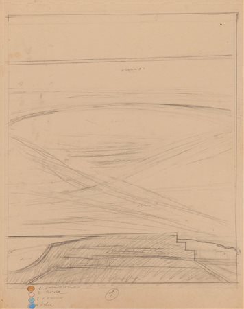 Piero Guccione (Scicli 1935-Modica 2018)  - Studio per paesaggio