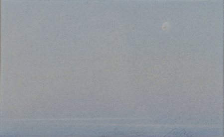 Piero Guccione (Scicli 1935-Modica 2018)  - La luna e le linee del mare