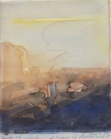 Piero Guccione (Scicli 1935-Modica 2018)  - Studio di anfiteatro romano, 1988