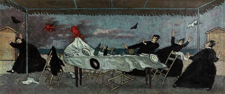 Nino Caffè (Alfedena 1909-Pesaro 1975)  - Due satanelli rossi