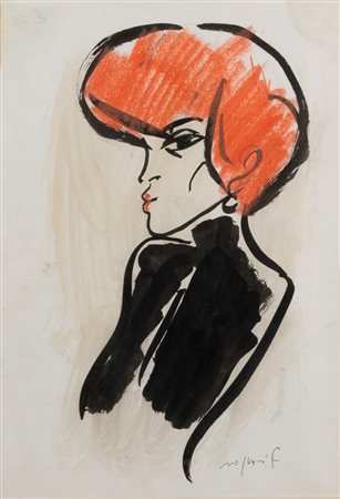 Franco Rognoni (Milano 1913-1999)  - Capelli rossi