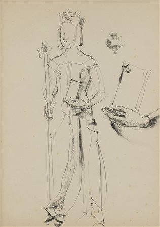 Claudio Cintoli (Imola 1935-Roma 1978)  - Senza titolo, 1954