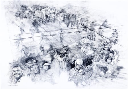 Renzo Vespignani (Roma  1924-2001)  - Strada, 1983