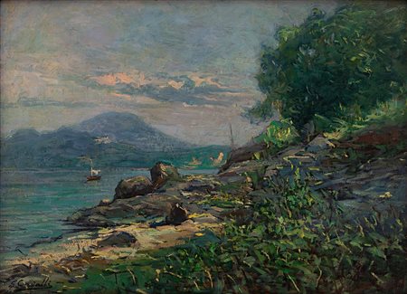 Giovanni Cavalli Torino 1865 - Milano 1932 Veduta lacustre