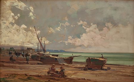 Cesare Gheduzzi Crespellano (BO) 1894 - Torino 1944 Sulla spiaggia di Bordighera