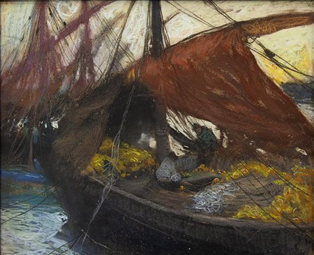 Tommaso Cascella Ortona 1890 - Pescara 1968 Porto di Ortona a mare 1908