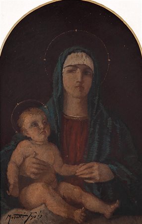 Mario Moretti Foggia Mantova 1888 - Pecetto di Macugnaga VB 1954 Madonna col Bambino