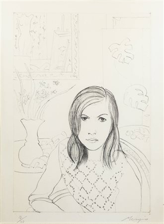 FRANCESCO MENZIO<BR>Tempio Pausania (SS) 1899 - 1979 Torino<BR>"Ritratto della modella"