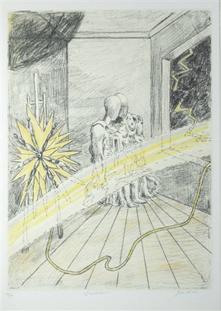 GIORGIO DE CHIRICO<BR>Volos (Grecia) 1888 - 1978 Roma<BR>"L'arcobaleno"