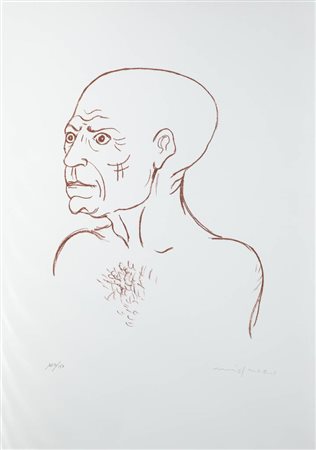 GIUSEPPE MIGNECO<BR>Messina 1908 - 1997 Milano<BR>"Ritratto d'uomo"