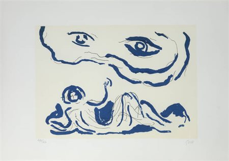 VIRGILIO GUIDI<BR>Roma 1891 - 1984 Venezia<BR>"Occhi e figure"