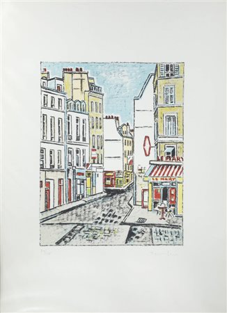 ORFEO TAMBURI<BR>Jesi (AN) 1910 - 1994<BR>"Scorcio parigino"