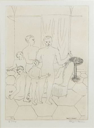 ALIGI SASSU<BR>Milano 1912 - 2000<BR>"Giocatori di dadi"