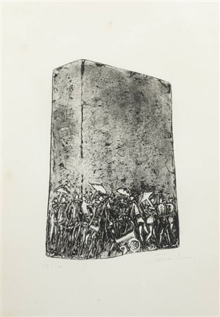 GIUSEPPE TARANTINO<BR>Palermo 1916 - 1999 Torino<BR>"Sotto la pioggia"