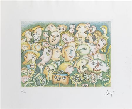 ENRICO BAJ<BR>Milano 1924 - 2003 Vergiate (VA)<BR>"Personaggi"