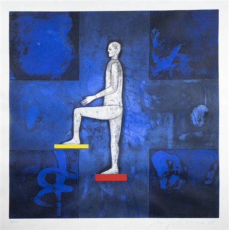 MIMMO PALADINO<BR>Paduli (BN) 1948<BR>"Il principio della prospettiva"