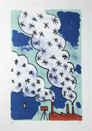 FRANCO ROGNONI<BR>Milano 1913 - 1999<BR>"Ciminiere"