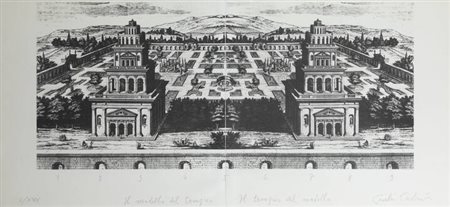 GIULIO PAOLINI<BR>Genova 1940<BR>"Il modello del tempio/Il tempio del modello" 1986